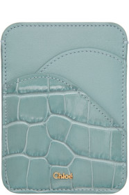 Chloé - Blue Croc Walden Card Holder