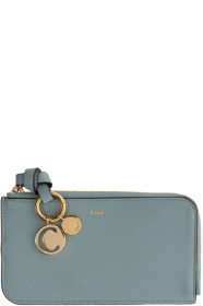 Chloé - ブルー Alphabet ジップアラウンド ウォレット