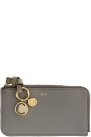 Chloé - Grey Alphabet Zip Around Wallet