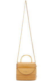 Chloé - Sac embossé façon croco beige Aby