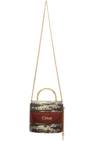Chloé - Sac à chaîne brun Small Aby Lock
