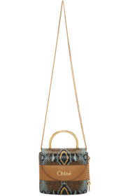 Chloé - Blue Python Small Aby Lock Chain Bag