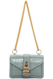 Chloé - Blue Croc Aby Chain Bag