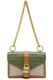 Chloé - Sac vert et brun clair Canvas Aby