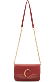 Chloé - Sac à chaîne rose 'Chloé C' Clutch