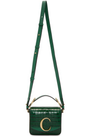 Chloé - グリーン クロコ ミニ Chloé C バッグ
