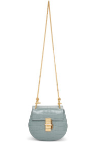 Chloé - Sac embossé façon croco bleu Drew