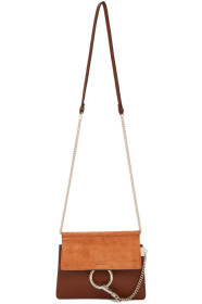 Chloé - Sac brun et orange Mini Faye