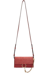 Chloé - Sac portefeuille rose Faye