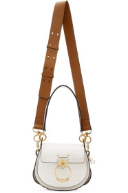 Chloé - Sac embossé façon croco blanc Small Tess