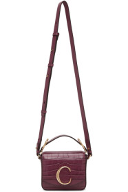 Chloé - Purple Mini Croc 'Chloé C' Bag