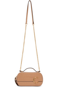 Chloé - Sac embossé façon croco orange Mini 'Chloé C' Vanity