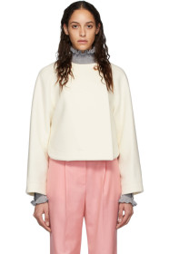 Chloé - Blouson écourté en laine blanc cassé