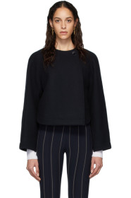Chloé - Blouson écourté en laine bleu marine