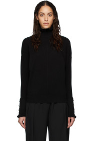 Chloé - Black Cashmere Ruffle Turtleneck