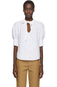 Chloé - White Puff Sleeve Blouse