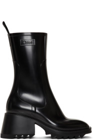 Chloé - Bottes de pluie en PVC noires Betty