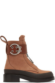 Chloé - Bottes en suède brun clair Roy