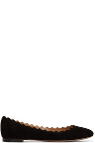 Chloé - Black Suede Lauren Ballerina Flats