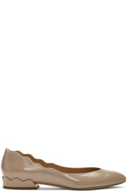 Chloé - Ballerines en cuir verni roses Lauren
