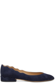 Chloé - Ballerines en suède bleu marine Lauren