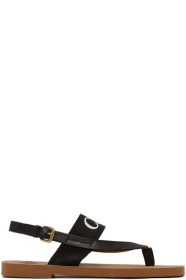 Chloé - Black Woody Flat Sandals