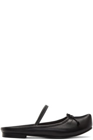 Flat Apartment - Black Pointed Toe Sabot Ballerina Flats