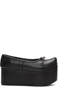 Flat Apartment - Black Platform Ballerina Flats