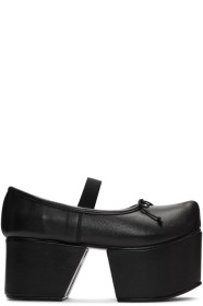 Flat Apartment - Black Separated Platform Ballerina Flats