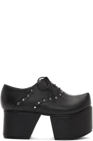 Flat Apartment - Black Separated Platform Oxfords