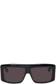 Balenciaga - Black Oversized Flat Top Sunglasses