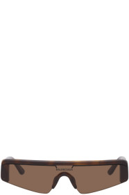 Balenciaga - Lunettes de soleil brunes Mask