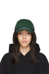 Balenciaga - Green Logo Visor Cap