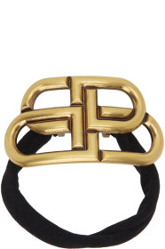 Balenciaga - Gold BB Elastic Hairband