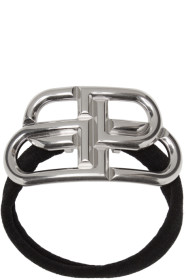 Balenciaga - Silver BB Hair Tie