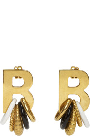 Balenciaga - Boucles d'oreilles dorées Multirings XL