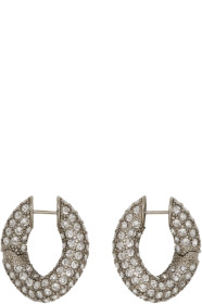 Balenciaga - Boucles d'oreilles argentées Crystal Loop