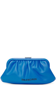 Balenciaga - Blue Calfskin Cloud Clutch