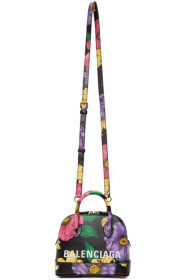 Balenciaga - Sac fleuri noir XXS Ville