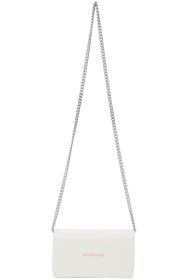 Balenciaga - White Cash Phone Chain Bag