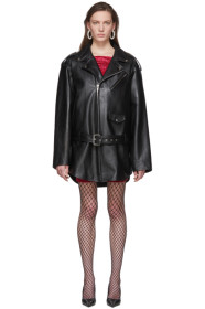 Balenciaga - 黑色 80s Biker 皮夹克