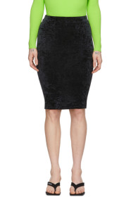 Balenciaga - Black Crushed Velvet Cycling Skort