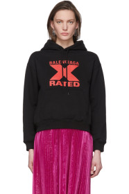 Balenciaga - 黑色“X-Rated”连帽衫