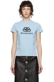 Balenciaga - ブルー ロゴ フィット T シャツ