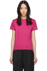 Balenciaga - Pink Copyright Logo Fitted T-Shirt