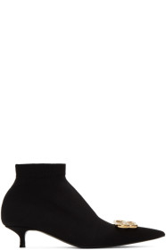 Balenciaga - ブラック ジャージ ナイフ ロゴ ブーティ