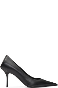Balenciaga - 黑色 Square Knife 皮革高跟鞋