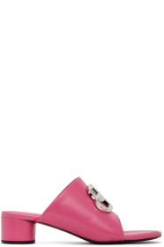 Balenciaga - Sandales à talons hauts roses Oval BB