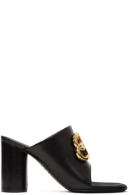 Balenciaga - Sandales à talons hauts noires Oval BB