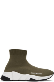 Balenciaga - Baskets vertes Speed